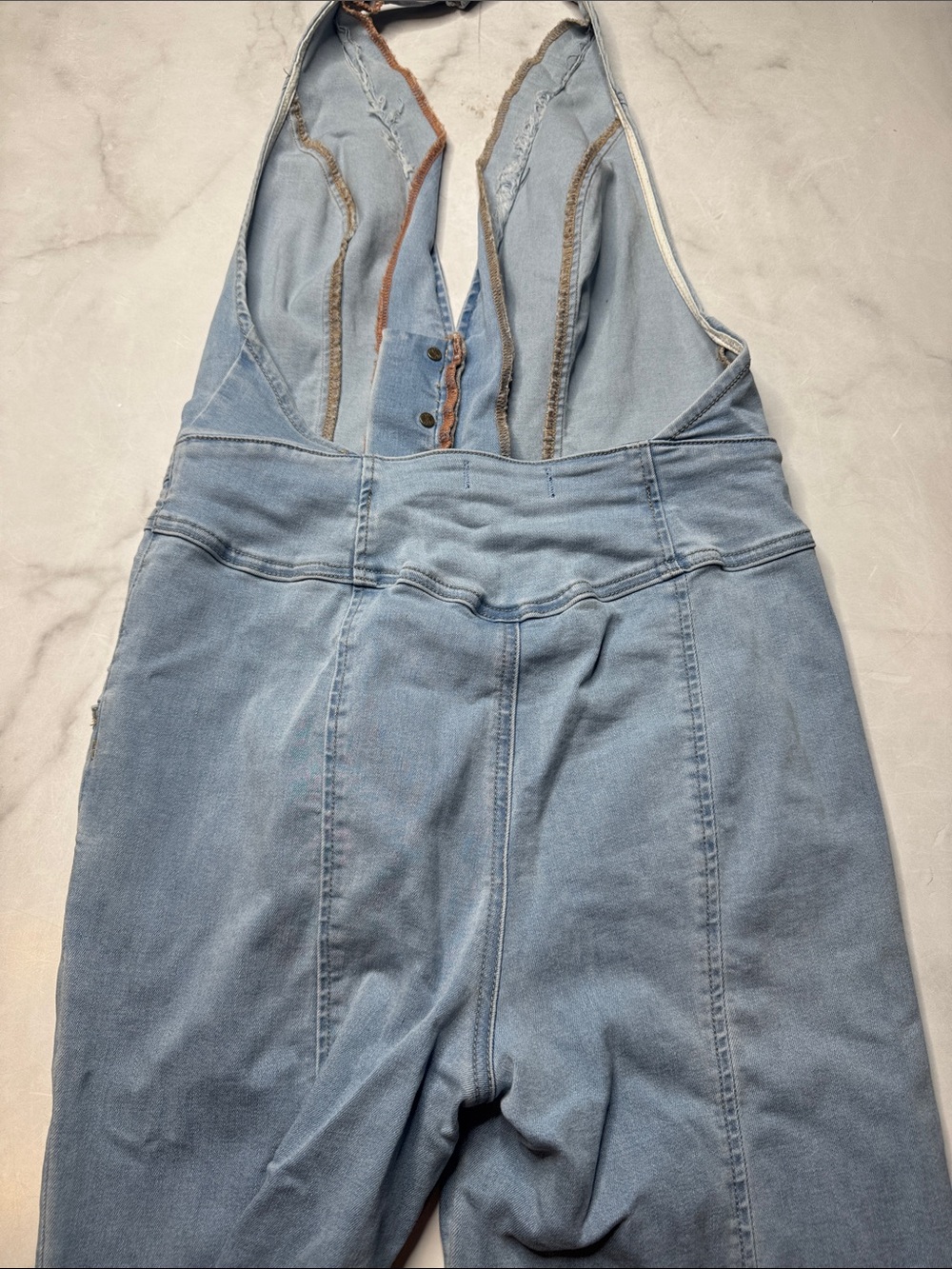 Free People We The Free Cruz Denim Jumpsuit - Picture 7 of 8